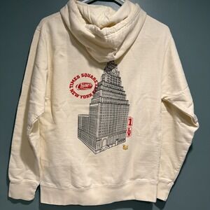 Raising Canes Time Square New York Hoodie Sweatshirt Small Beige Hooded
